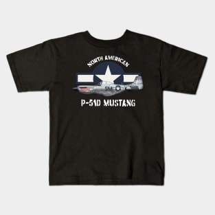 North American P-51D Mustang Kids T-Shirt